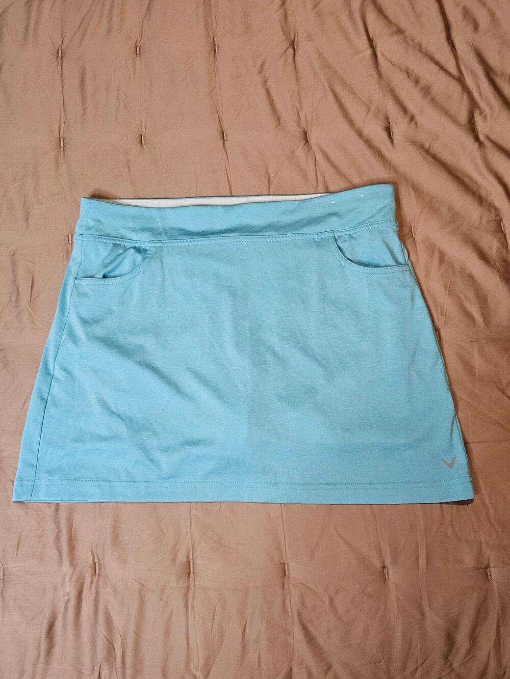Callaway Women's Teal Heathered Golf Skort Built In Shorts Large